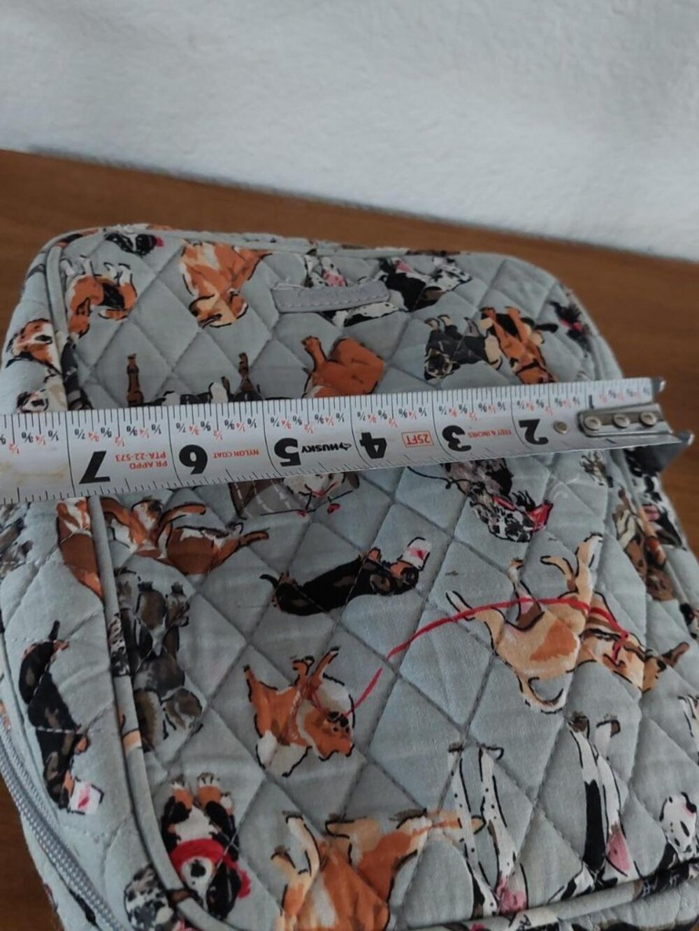 Vera bradley quilted dog show best in show gray lunchbag boz lunch carrier #dogl - Picture 5 of 7